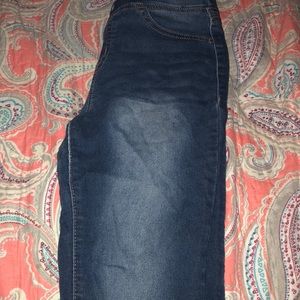 mid rise dark blue jeggings